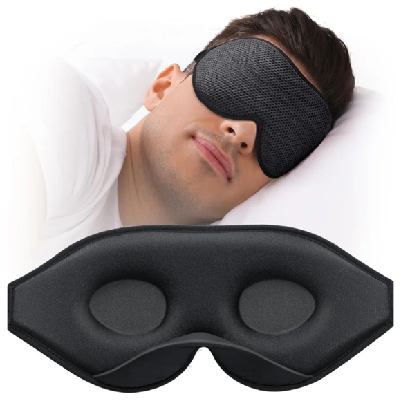 Black Sleep Mask - Picture 2 of 4